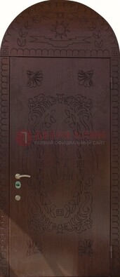 Железная арочная дверь с рисунком ДА-1 для аптеки в Красноармейске