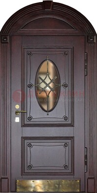 Арочная металлическая дверь с виноритом ДА-38 в Красноармейске