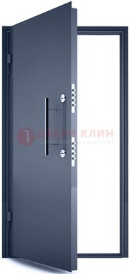 Черная металлическая бронированная дверь ДБ-1 в Красноармейске
