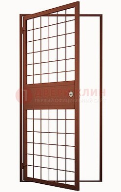 Коричневая металлическая бронированная дверь ДБ-6 в Красноармейске