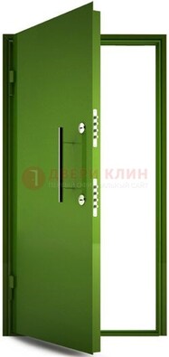 Зеленая металлическая бронированная дверь ДБ-8 в Красноармейске
