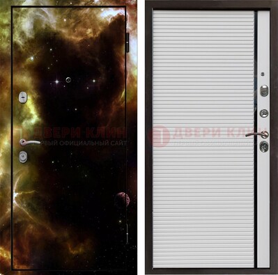 Стальная дверь с фотопечатью космоса ДФ-14 в Красноармейске