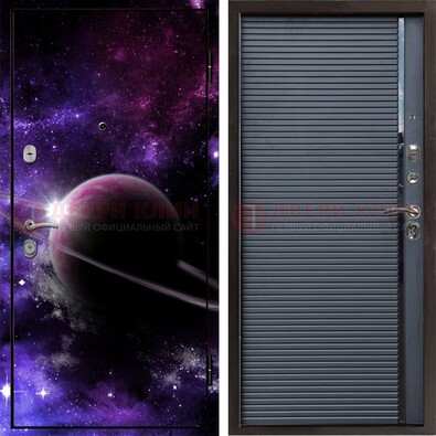 Металлическая дверь с фотопечатью Сатурна ДФ-20 в Красноармейске