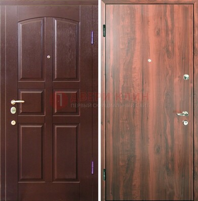 Офисная входная дверь с МДФ ламинат внутри ДМ-101 в Красноармейске