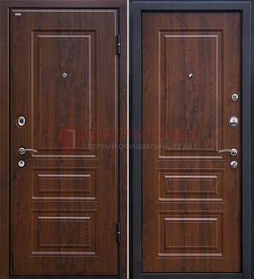 Темная металлическая дверь с МДФ ДМ-140 в Красноармейске