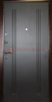 Черная железная дверь с МДФ ДМ-180 в Красноармейске