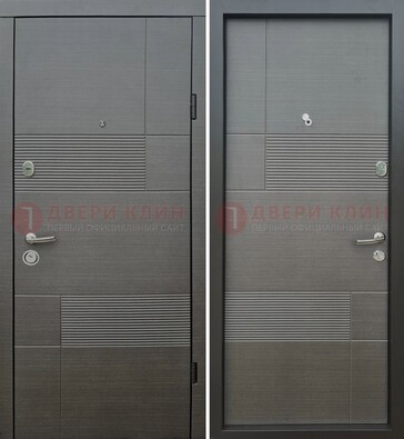 Темная входная дверь с МДФ Темный орех ДМ-225 в Красноармейске