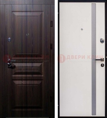 Филенчатая светлая входная дверь c МДФ Венге светлый ДМ-254 в Красноармейске
