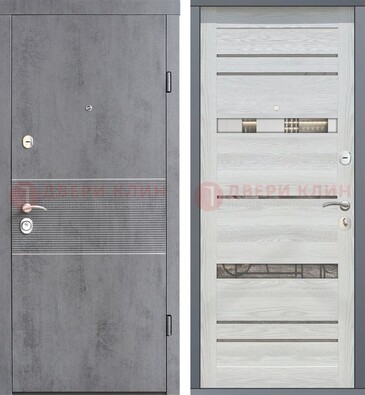 Входная железная дверь c филенчатой МДФ Орех тисненый ДМ-262 в Красноармейске