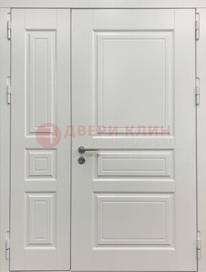 Полуторная светлая металлическая дверь с МДФ ДМ-336 в Тольятти