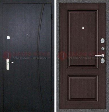 Темная стальная дверь с МДФ панелями ДМ-362 в Екатеринбурге