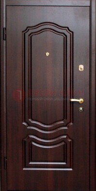 Темная железная дверь с МДФ ДМ-41 в частный дом в Красноармейске