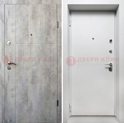 Светлая входная дверь со светлыми МДФ в квартиру ДМ-475 в Красноармейске