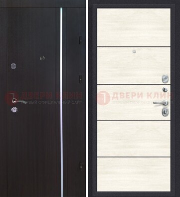 Металлическая современная дверь с МДФ ДМ-483 в Красноармейске