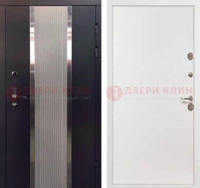 Темная металлическая дверь в квартиру МДФ с двух сторон ДМ-512 в Курске