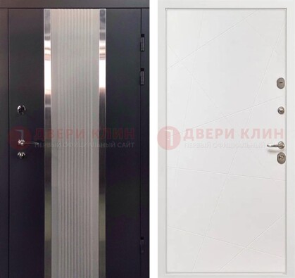 Темная металлическая дверь в квартиру МДФ с двух сторон ДМ-512 в Красноармейске