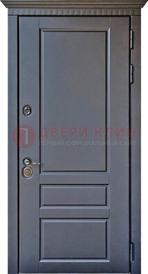 Тёмная входная дверь для коттеджа с МДФ ДМ-528 в Красноармейске