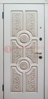 Уличная белая дверь для загородного дома с МДФ ДМ-529 в Красноармейске