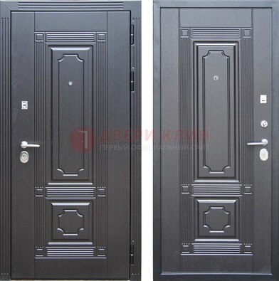 Декоративная серая металлическая дверь с МДФ ДМ-57 в Красноармейске