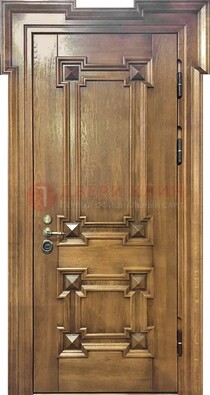 Филенчатая железная дверь с массивом дуба ДМД-56 в Красноармейске