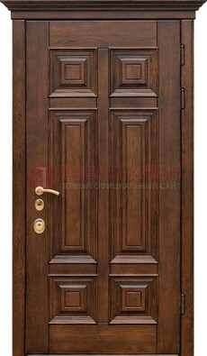 Филенчатая железная дверь с массивом дуба ДМД-68 в Красноармейске