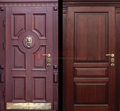 Темная входная дверь с массивом дуба с декоративной вставкой ДМД-6 в Воскресенске