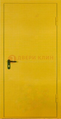 Желтая железная дверь с нитроэмалью ДН-5 в Красноармейске