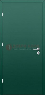 Зеленая стальная дверь с нитроэмалью ДН-6 в Красноармейске