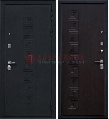 Черная входная дверь с порошковым покрытием ДП-108 в Красноармейске