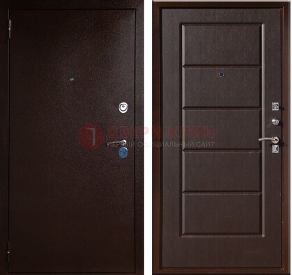 Темная входная дверь с порошковым окрасом ДП-113 в Красноармейске