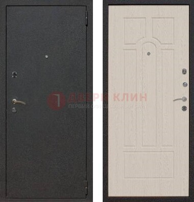 Серая входная дверь с порошковым покрытием МДФ внутри ДП-129 в Красноармейске