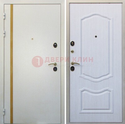 Белая входная дверь с порошковым напылением ДП-136 в Красноармейске