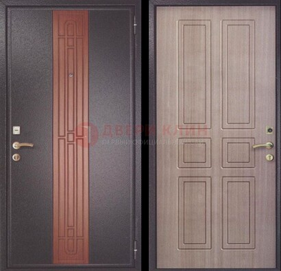 Коричневая входная дверь с порошковым покрытием ДП-161 в Красноармейске