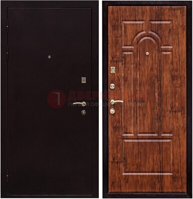 Темная железная дверь с порошковым покрытием ДП-194 в Красноармейске
