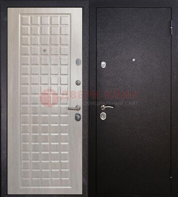 Черная входная дверь с порошковым покрытием ДП-206 в Красноармейске