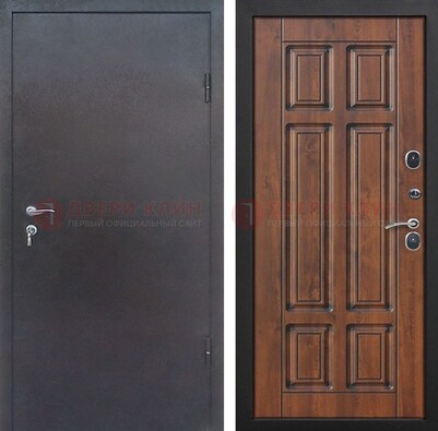 Входная дверь с порошковым покрытием Медный антик с МДФ панелью ДП-235 в Красноармейске