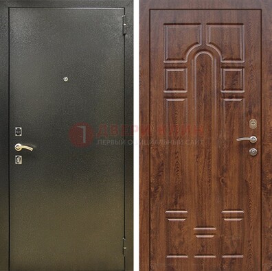 Металлическая дверь Темное серебро с порошковым покрытием и МДФ ДП-271 в Красноармейске