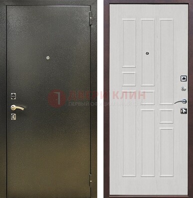 Входная дверь Темное серебро с порошковой отделкой и терморазрывом МДФ ДП-282 в Красноармейске