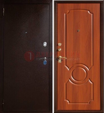 Темная железная дверь с порошковым напылением ДП-46 в Красноармейске