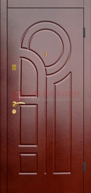 Красная металлическая дверь с порошковым окрасом ДП-57 в Красноармейске