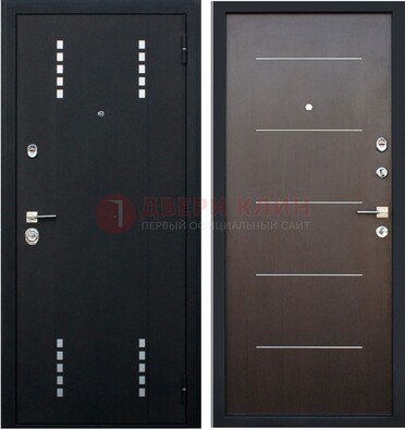 Черная металлическая дверь с порошковым окрасом ДП-62 в Красноармейске