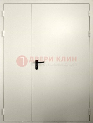 Белая противопожарная двупольная дверь ДПМ-02/60 в Мурманске