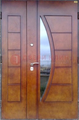Офисная стальная парадная дверь со вставками из стекла ДПР-13 в Красноармейске