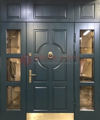 Стальная парадная дверь ДПР-64 со стеклопакетом в Красноармейске