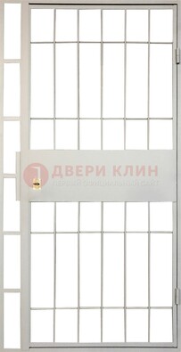 Железная решетчатая дверь в белом цвете ДР-19 в Красноармейске
