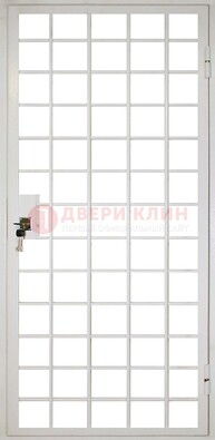 Белая металлическая решетчатая дверь ДР-2 в Красноармейске