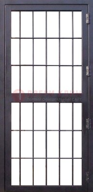 Темная стальная решетчатая дверь ДР-34 в Красноармейске