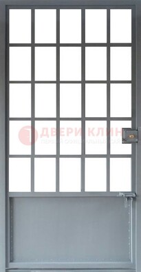 Металлическая решетчатая дверь в сером цвете ДР-7 в Красноармейске