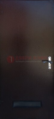Черная железная техническая дверь ДТ-17 в Красноармейске