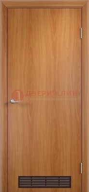 Светлая техническая дверь с вентиляционной решеткой ДТ-1 в Красноармейске